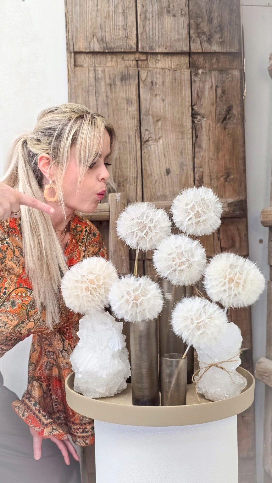 Decoratieve geprepareerde paardenbloem XL