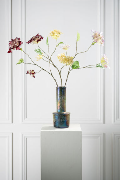 Zijdebloem Hortensiatak crème-groen