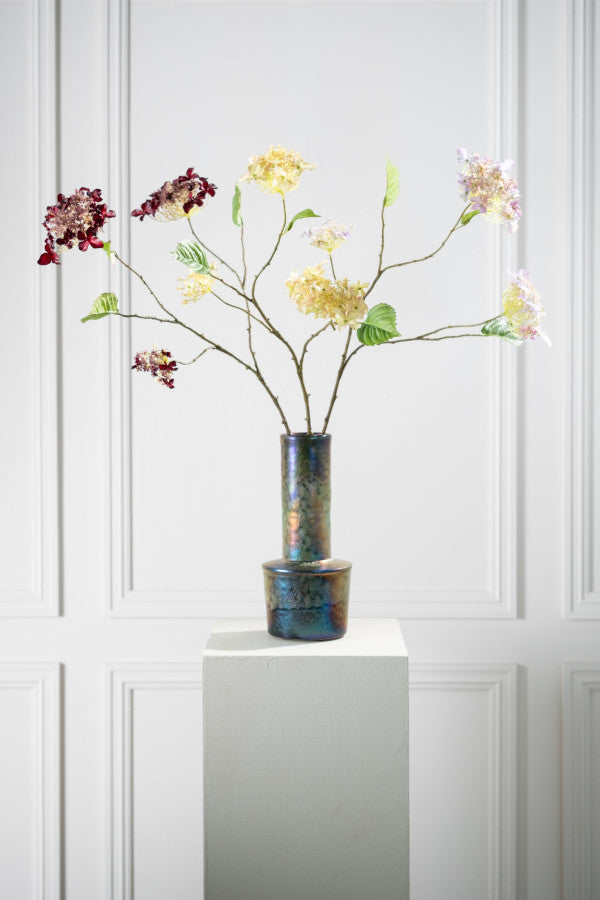 Zijdebloem Hortensiatak crème-groen