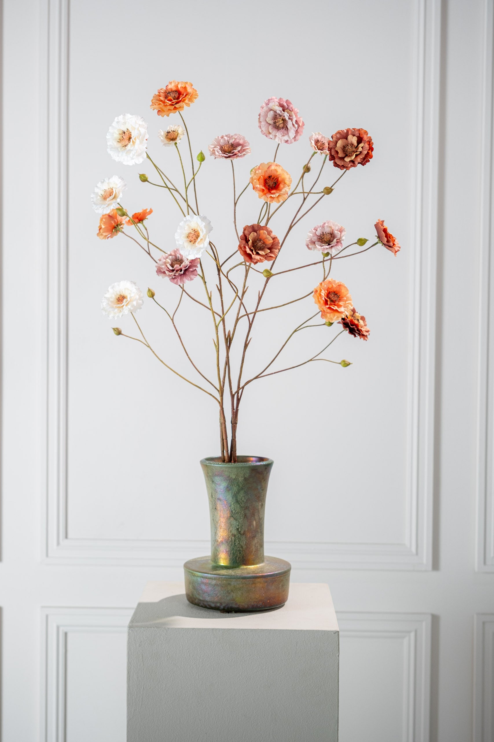 Zijdebloem Ranonkel tak creme