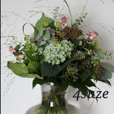 Blauw/roze biedermeier